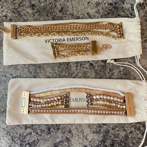 Victoria Emerson gold apple watch bracelets